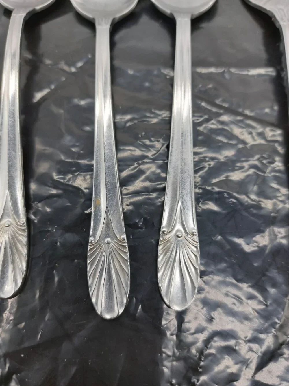 E C Ltd Aural Stainless Flatware 3 Dinner 2 Salad Forks 3 Soup Spoons Lot Of 8